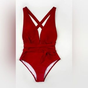 Cupshe one piece red swimsuit